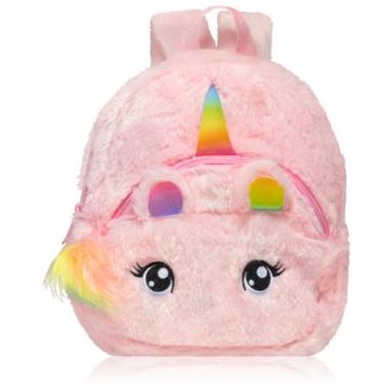 BrushArt KIDS Fluffy unicorn backpack Small rucsac pentru copii