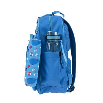 Ghiozdan Strigo cube  cu Penar  albastru  29 x 39 x 15  24 litri