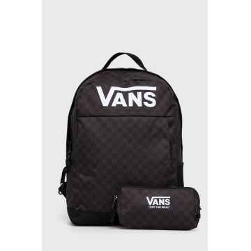 Vans ghiozdan copii culoarea negru, mare, cu imprimeu