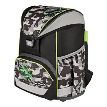 Ghiozdan neechipat, 36x28x21 cm, UltraLight, Herlitz Camo Dragon