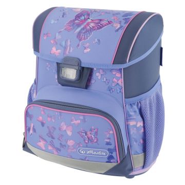 Ghiozdan neechipat Loop, dimensiune 37x31x22cm, motiv Butterfly Paradise, Herlitz
