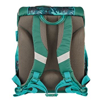 Ghiozdan neechipat UltraLight, dimensiune 36x28x21cm, motiv Green Rex, Herlitz