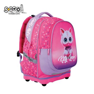 Ghiozdan anatomic kitty love, 39x33x18 cm S-COOL