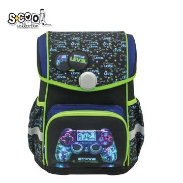 Ghiozdan anatomic Premium, 27 litri, buton magnetic, 42x30x22 cm