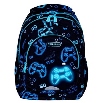 Ghiozdan cu 3 compartimente, AstraBag, Go Playing
