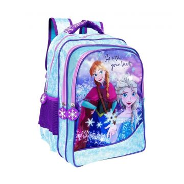 Ghiozdan cu 3 compartimente, Disney Frozen, Go with your heart