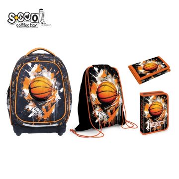 Ghiozdan echipat 39cm basketball S-COOL