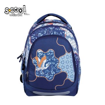 Ghiozdan ergonomic copii, 19.5 litri, 2 compartimente, buzunare depozitare, 41x28x17 cm
