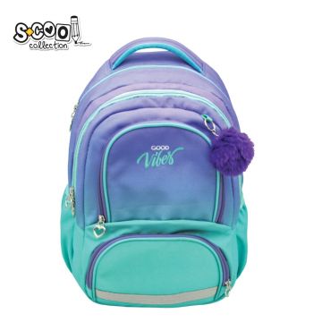 Ghiozdan ergonomic elevi, compartiment laptop, GOOD VIBES, 20 litri, 42x31x16 cm