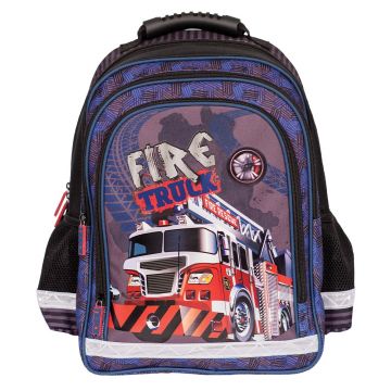 Ghiozdan ergonomic, Fire Truck, 38x29x13.5cm, S-Cool