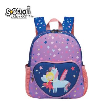Ghiozdan gradinita, model unicorn, 4 litri, maner textil, spate buretat, 31x24x9 cm, multicolor