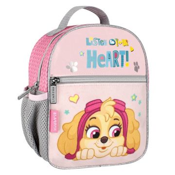 Ghiozdan gradinita, Paw Patrol pentru fete, 3.5 L, buzunare din plasa, bretele reglabile, maner