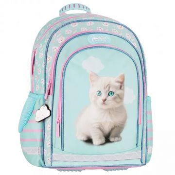 Ghiozdan scoala cu 3 compartimente Starpak Cute Kitty