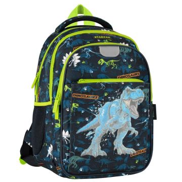 Ghiozdan scoala cu 3 compartimente Starpak Dino