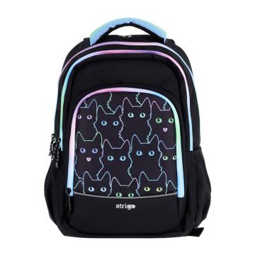 Ghiozdan Strigo Misty+ Black Cats PL005  24L  39X27X18cm