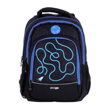 Ghiozdan Strigo Misty+ Black Cosmos PL006  24L  39X27X18cm