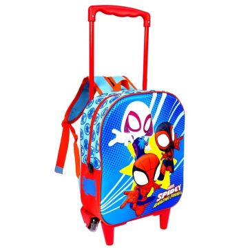 Ghiozdan tip troller cu un compartiment, 3D Spidey and His Amazing Friends
