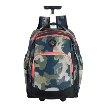 Ghiozdan trolley, compartiment laptop, 34x20x49 cm S-COOL Camo