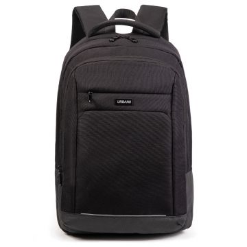 Ghiozdan URBAN BLACK, compartiment laptop, negru, 32x19x47 cm