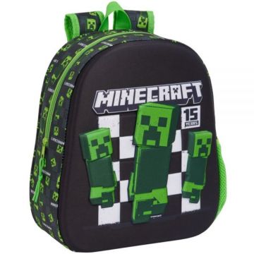Rucsac 3D, Safta, Minecraft, 27 x 33 x 10 cm
