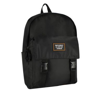 Rucsac cu un compartiment si buzunar frontal, Starpak, Negru