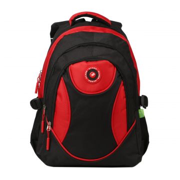 Ghiozdan 61129 46 cm negru cu rou poliester Ghiozdan 61129 46 cm negru cu rou poliester