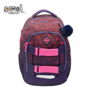 Ghiozdan anatomic Urban, symbols, 43x29x22 cm, S-COOL