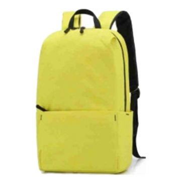 Ghiozdan clasic cu 2 fermoare, agatatoare, separator la interior, 34 cm, impermeabil, poliester, galben