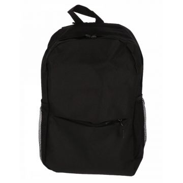 Ghiozdan clasic, pentru clasele I-IV, 2 fermoare, poliester, 42 cm, negru