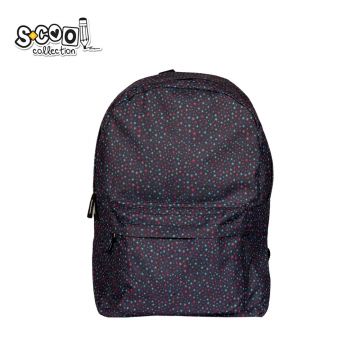 Ghiozdan CLASSIC, imprimeu stelute multicolore, 11 ani+, buzunar frontal, 30x16x43 cm
