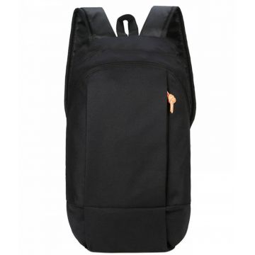 Ghiozdan compact, 2 compartimente cu fermoar, spate buretat, agatatoare, 40x23x10 cm