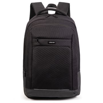 Ghiozdan compartiment laptop, urban black, 47x32x19 cm, Offishop