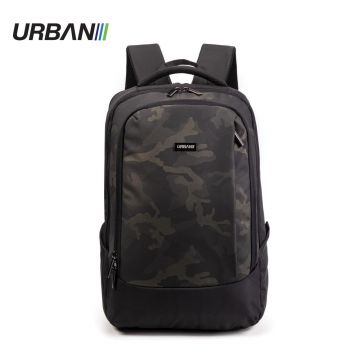 Ghiozdan DARK CAMOUFLAGE, compartiment principal, compartiment laptop, 2 buzunare, maner ramforsat, 21 litri