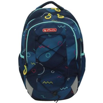 Ghiozdan Ergonomic Strings Pro, Motiv Geometrics, Inaltime 43 cm, Latime 29 cm