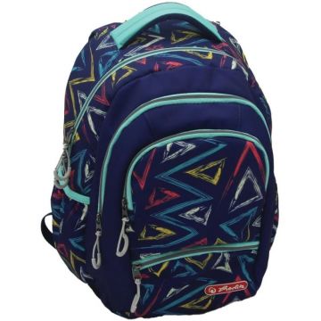 Ghiozdan Ergonomic Zipper Pro, Motiv Triangle, 43 cm Inaltime, 29 Latime