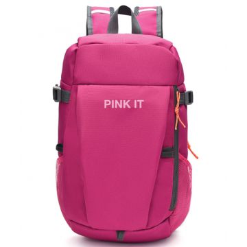 Ghiozdan gimnaziu PINK IT, agatatoare, spate si bretele buretate, poliester, 45 cm