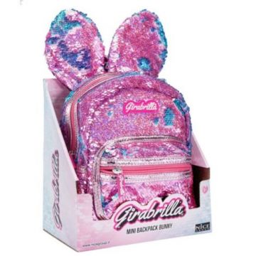 Ghiozdan Girabrilla Bunny ,   model Iepuras cu paiete reversibile