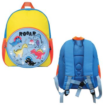 Ghiozdan gradinita ROOAR, pentru baietei, compartiment cu buzunar, poliester, multicolor