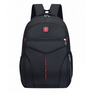 Ghiozdan laptop IT, unisex, captusit, 3 compartimente, maner, 46x30x18 cm, negru