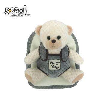 Ghiozdan neechipat baby animals, white bear, 28x23x8 cm, S-COOL