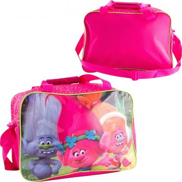 Ghiozdan Trolls 26x37x20cm cu Bretea si Fermoar