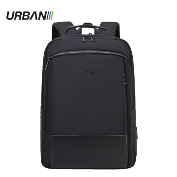 Ghiozdan URBAN BLACK cu 2 compartimente, buzunar tableta, baza impermeabila, maner, 43x29x12 cm