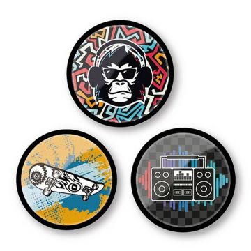 Insigne, 3buc/set, Roller Nikidom, Beat