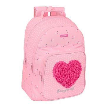 Rucsac 3 fermoare Love Yourself 32x15x42 cm