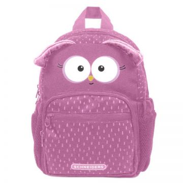 Rucsac gradinita, Pixi the Owl, 3 compartimente cu fermoar, violet, 18.5x27x11 cm