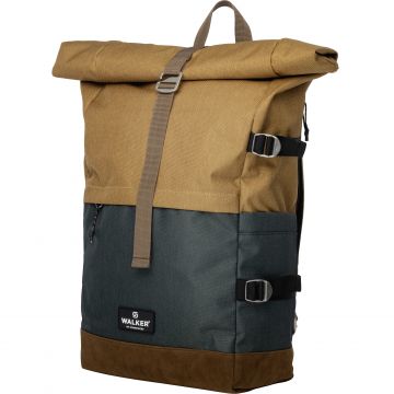 Rucsac Rollup bicolor, compartiment laptop, ergonomic, 30 litri, 29x45–64x17 cm