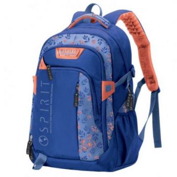 Rucsac Spirit Pattern, Albastru   Portocaliu, 49x35x16 cm