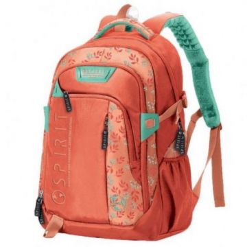 Rucsac Spirit Pattern, Portocaliu   Verde, 49x35x16 cm