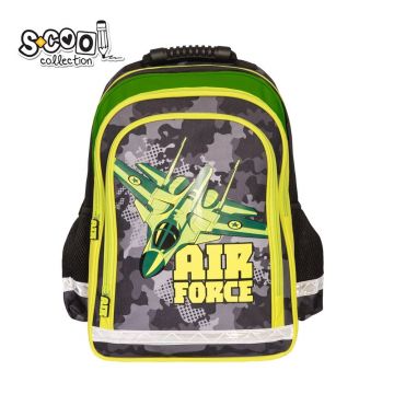 Ghiozdan ergonomic, Air Force, 40.5x29x13.5cm, S-Cool