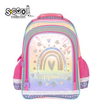 Ghiozdan ergonomic, Happiness, 40.5x29x13.5cm, S-Cool